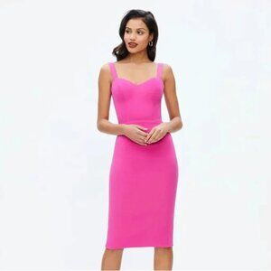 NEW Dress The Population Nicole Dress Womens L Simple Sophisticated Chic Pink